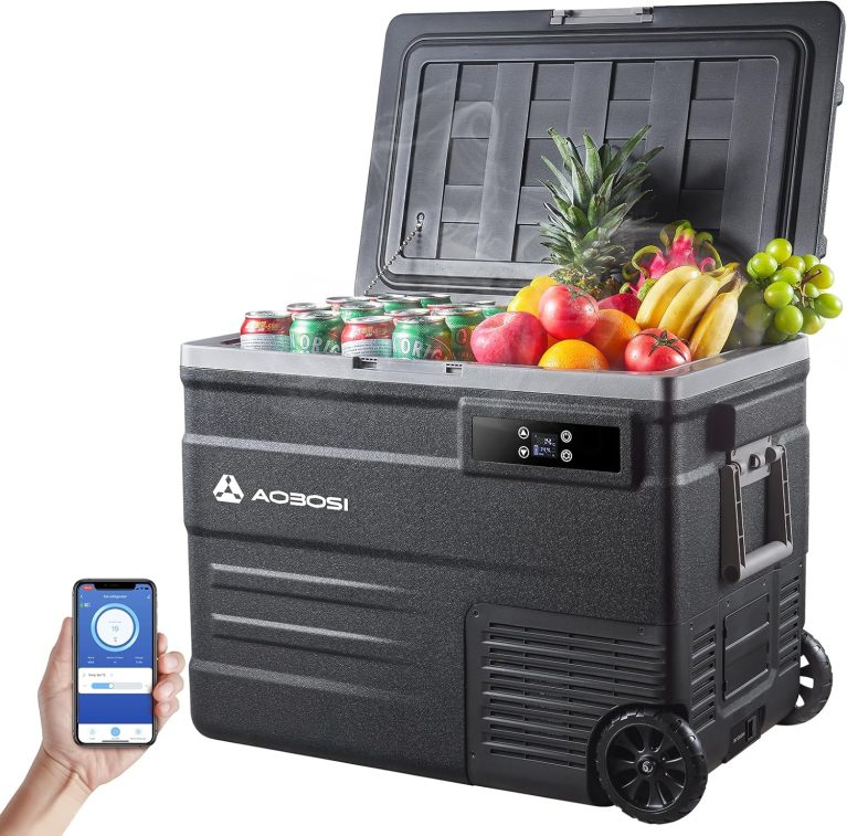 AAOBOSI 55L Glacière à compresseur électrique, -20 °C à 20 °C, contrôle par application